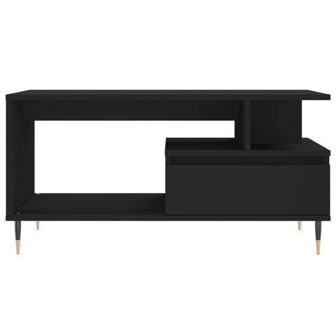 vidaXL Coffee Table Black 90x49x45 cm Engineered Wood