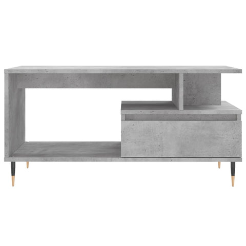 vidaXL Coffee Table Concrete Grey 90x49x45 cm Engineered Wood