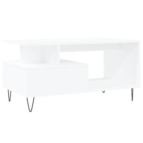 vidaXL Coffee Table White 90x49x45 cm Engineered Wood