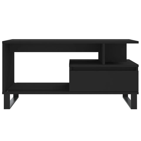 vidaXL Coffee Table Black 90x49x45 cm Engineered Wood