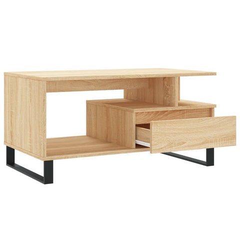 vidaXL Coffee Table Sonoma Oak 90x49x45 cm Engineered Wood