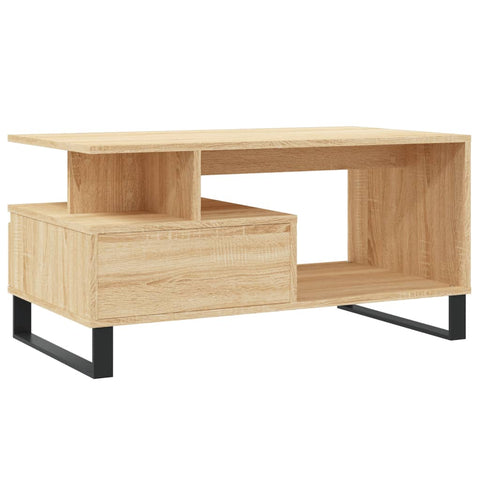 vidaXL Coffee Table Sonoma Oak 90x49x45 cm Engineered Wood