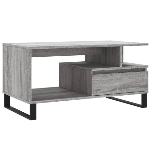 vidaXL Coffee Table Grey Sonoma 90x49x45 cm Engineered Wood