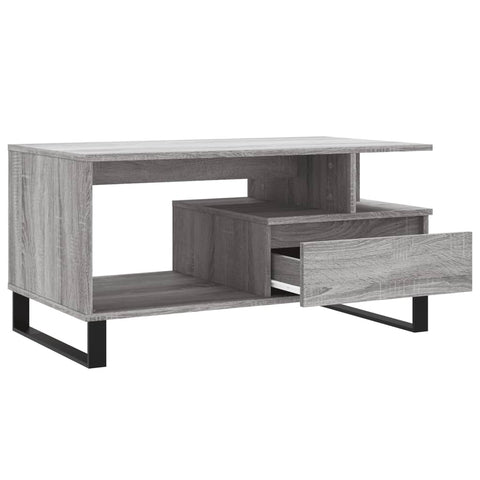 vidaXL Coffee Table Grey Sonoma 90x49x45 cm Engineered Wood