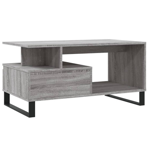 vidaXL Coffee Table Grey Sonoma 90x49x45 cm Engineered Wood