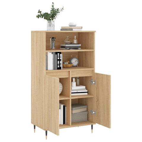 vidaXL Highboard Sonoma Oak 60x36x110 cm Engineered Wood
