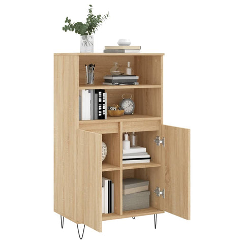 vidaXL Highboard Sonoma Oak 60x36x110 cm Engineered Wood