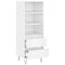 vidaXL Highboard High Gloss White 40x36x110 cm Engineered Wood