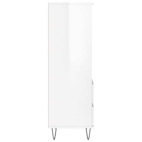 vidaXL Highboard High Gloss White 40x36x110 cm Engineered Wood