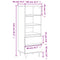 vidaXL Highboard High Gloss White 40x36x110 cm Engineered Wood