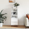 vidaXL Highboard High Gloss White 40x36x110 cm Engineered Wood