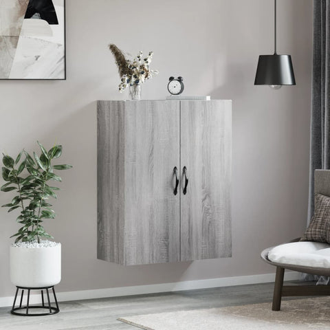 vidaXL Wall Mounted Cabinet Grey Sonoma 69.5x34x90 cm Engineered Wood