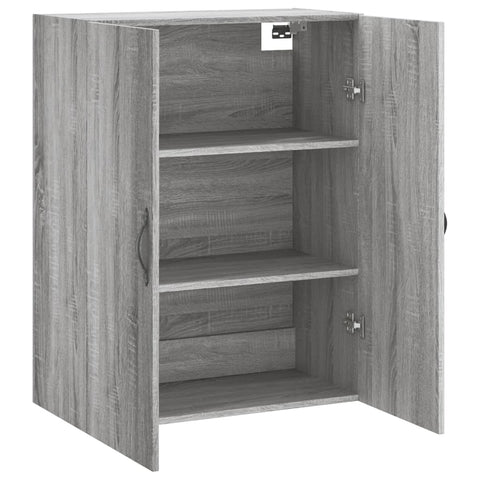 vidaXL Wall Mounted Cabinet Grey Sonoma 69.5x34x90 cm Engineered Wood