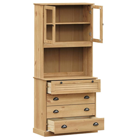 vidaXL Highboard VIGO 80x40x176 cm Solid Wood Pine