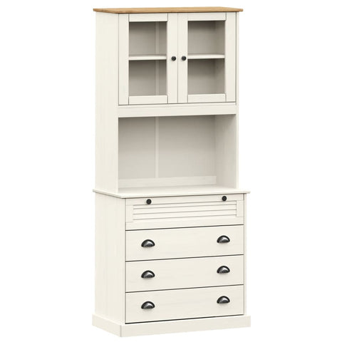 vidaXL Highboard VIGO White 80x40x176 cm Solid Wood Pine