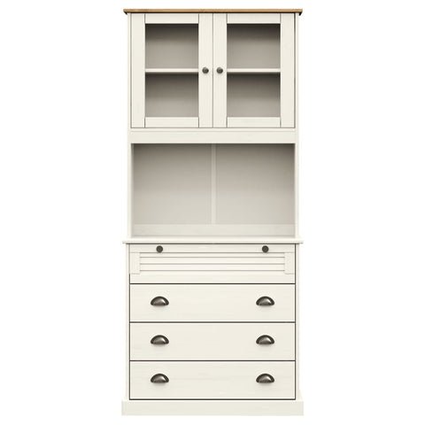 vidaXL Highboard VIGO White 80x40x176 cm Solid Wood Pine