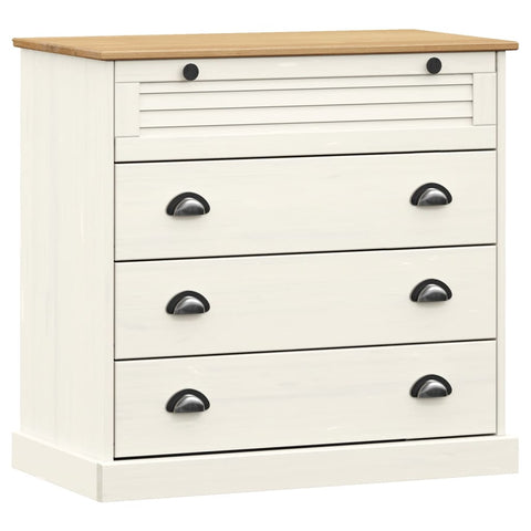 vidaXL Highboard VIGO White 80x40x176 cm Solid Wood Pine