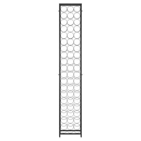 vidaXL Wine Rack for 57 Bottles Black 34x18x200 cm Wrought Iron