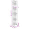 vidaXL Wine Rack for 57 Bottles Black 34x18x200 cm Wrought Iron