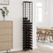 vidaXL Wine Rack for 57 Bottles Black 34x18x200 cm Wrought Iron