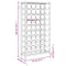 vidaXL Wine Rack for 45 Bottles Black 54x18x100 cm Wrought Iron