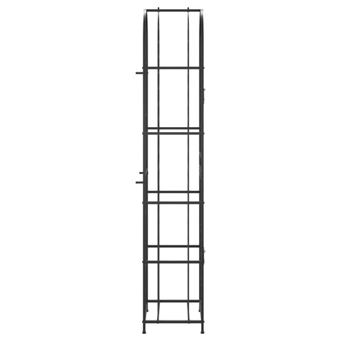 vidaXL Wine Rack for 73 Bottles Black 45x36x200 cm Wrought Iron