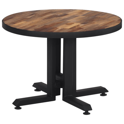 vidaXL Coffee Table Round Ø55x40 cm Solid Reclaimed Teak