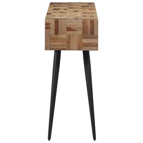 vidaXL Console Table 110x34x80 cm Solid Reclaimed Teak