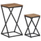 vidaXL Side Tables 2 pcs Solid Reclaimed Teak