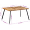 vidaXL Dining Table 148x97x76 cm Solid Wood Teak