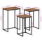 vidaXL Nesting Coffee Tables 3 pcs Solid Wood Teak