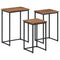 vidaXL Nesting Coffee Tables 3 pcs Solid Wood Teak