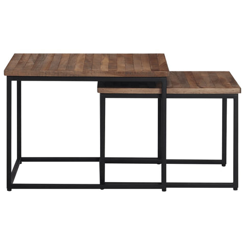 vidaXL Nesting Coffee Tables 2 pcs Solid Wood Teak