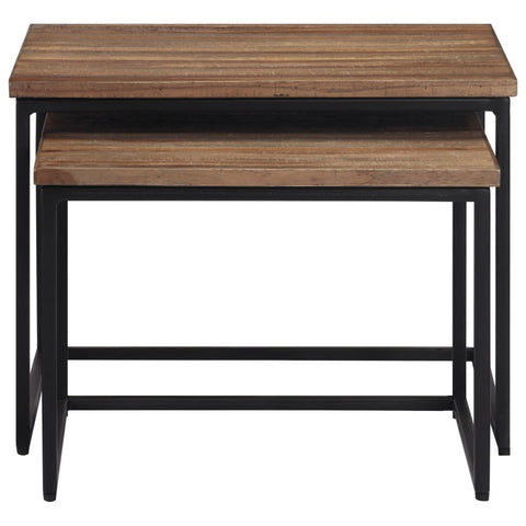 vidaXL Nesting Coffee Tables 2 pcs Solid Wood Teak
