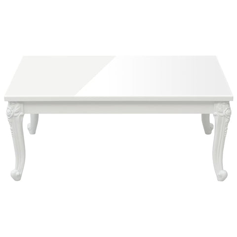 vidaXL Coffee Table High Gloss White 100x50x42 cm Engineered Wood
