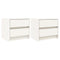 vidaXL Bedside Cabinets 2 pcs White 40x31x35.5 cm Solid Wood Pine