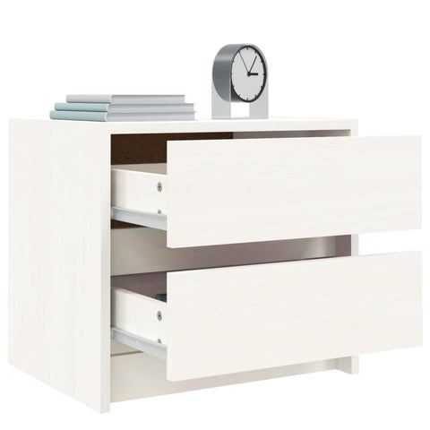 vidaXL Bedside Cabinets 2 pcs White 40x31x35.5 cm Solid Wood Pine