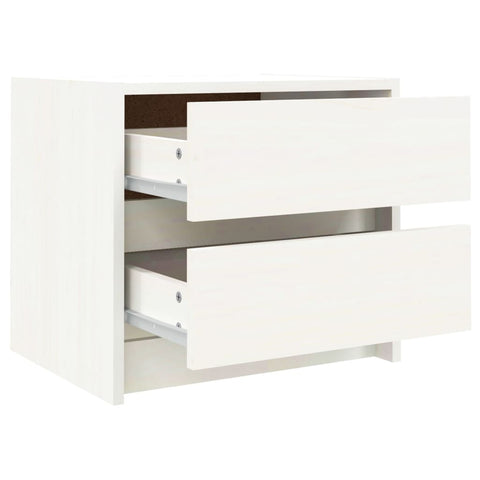 vidaXL Bedside Cabinets 2 pcs White 40x31x35.5 cm Solid Wood Pine