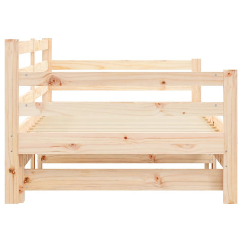 vidaXL Daybed with Trundle without Mattress 90x200 cm Solid Wood