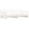 vidaXL Daybed with Trundle without Mattress White 90x200 cm Solid Wood