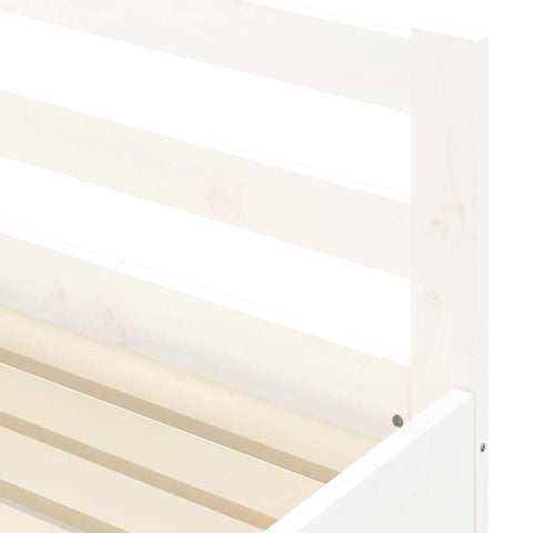 vidaXL Daybed with Trundle without Mattress White 90x200 cm Solid Wood