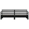 vidaXL Daybed with Trundle without Mattress Black 90x200 cm Solid Wood