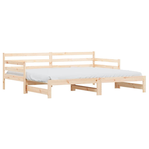 vidaXL Daybed with Trundle without Mattress 80x200 cm Solid Wood