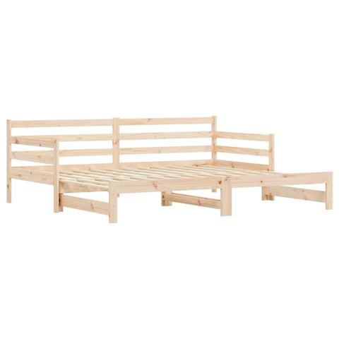 vidaXL Daybed with Trundle without Mattress 80x200 cm Solid Wood