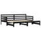 vidaXL Daybed with Trundle without Mattress Black 80x200 cm Solid Wood