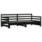 vidaXL Daybed with Trundle without Mattress Black 80x200 cm Solid Wood