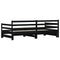 vidaXL Daybed with Trundle without Mattress Black 80x200 cm Solid Wood