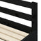 vidaXL Daybed with Trundle without Mattress Black 80x200 cm Solid Wood