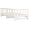 vidaXL Day Bed with Trundle without Mattress White 90x200 cm Solid Wood