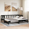 vidaXL Day Bed with Trundle without Mattress Black 90x200 cm Solid Wood